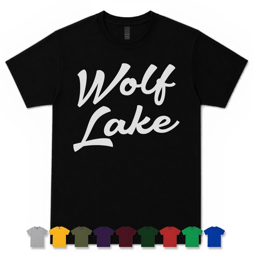 Maglietta wolf lake retro - maglietta,