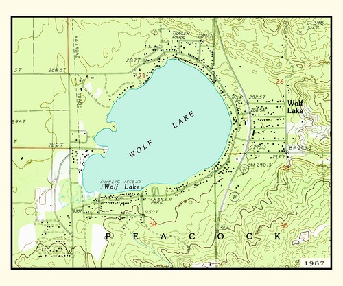 Mappa wolf lake - wolf,