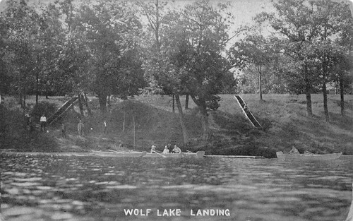 Wolf lake michigan cartolina - lake,