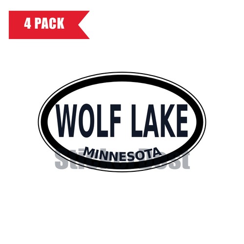 Adesivo ovale minnesota - ovale, wolf